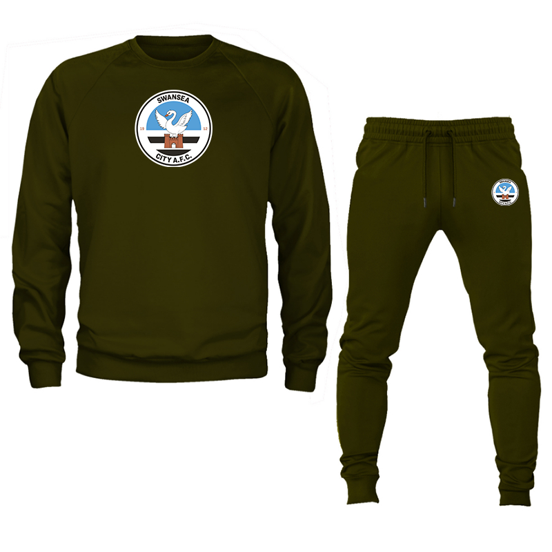 Men's Swansea City Soccer Crewneck Sweatshirt Joggers Suit