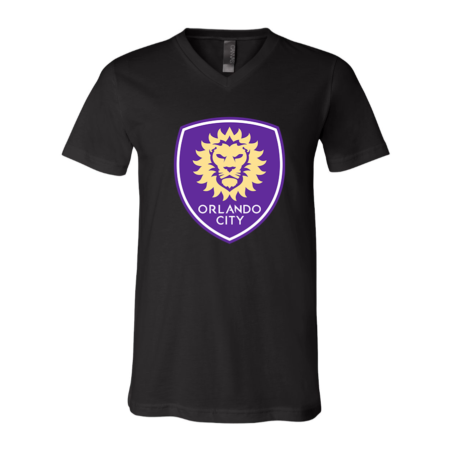 Men's Orlando City Soccer BELLA + CANVAS - Jersey V-Neck T-Shirt