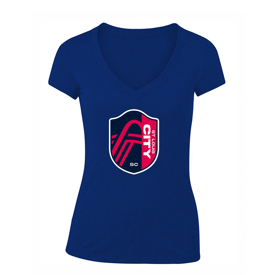 Women's St. Louis City Soccer V-Neck T-Shirt