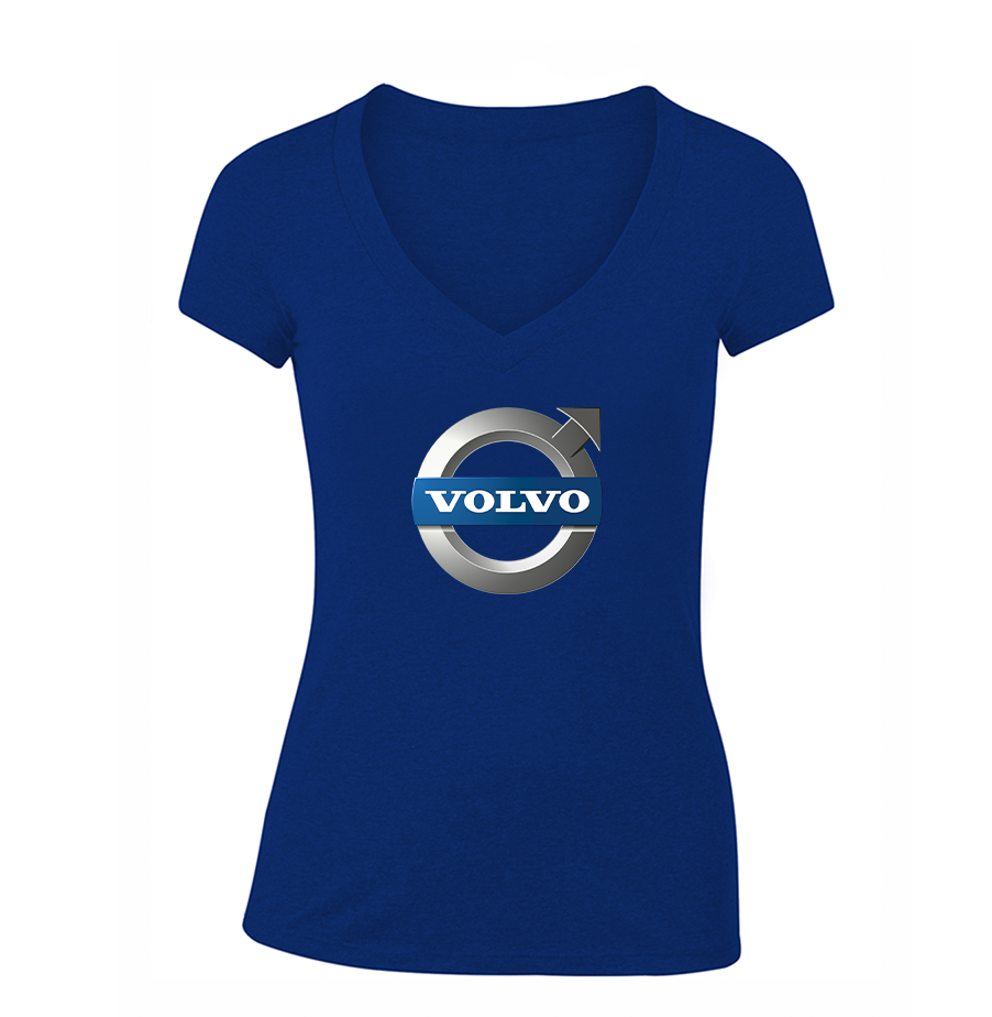 Women's Volvo Car V-Neck T-Shirt