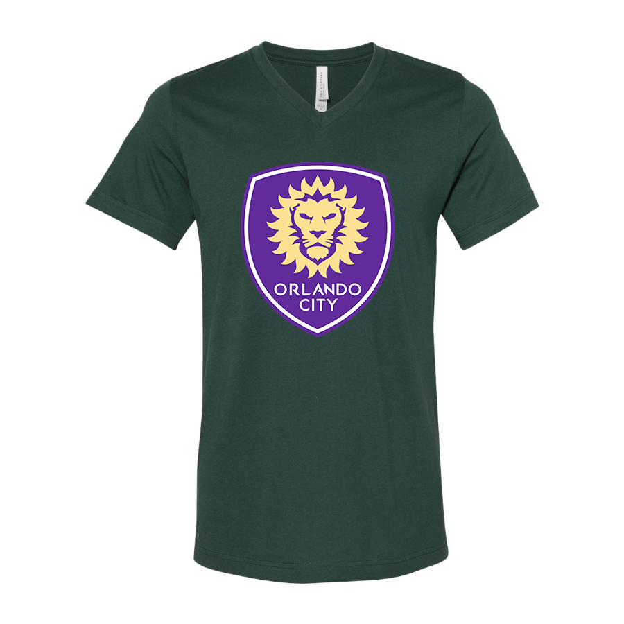Men's Orlando City Soccer BELLA + CANVAS - Jersey V-Neck T-Shirt