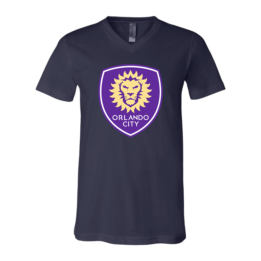 Men's Orlando City Soccer BELLA + CANVAS - Jersey V-Neck T-Shirt