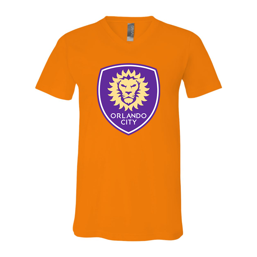 Men's Orlando City Soccer BELLA + CANVAS - Jersey V-Neck T-Shirt
