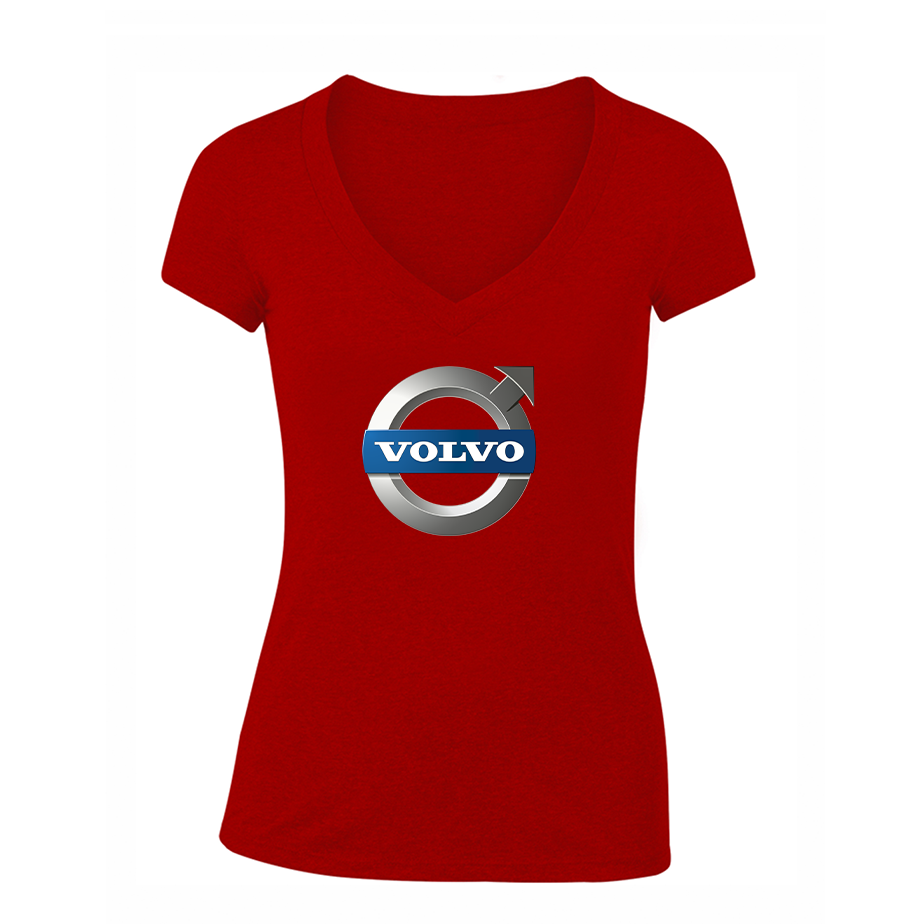 Women's Volvo Car V-Neck T-Shirt
