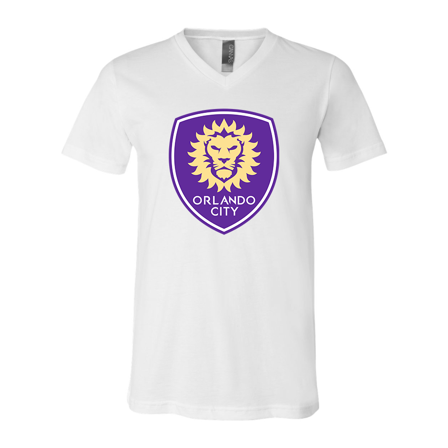 Men's Orlando City Soccer BELLA + CANVAS - Jersey V-Neck T-Shirt