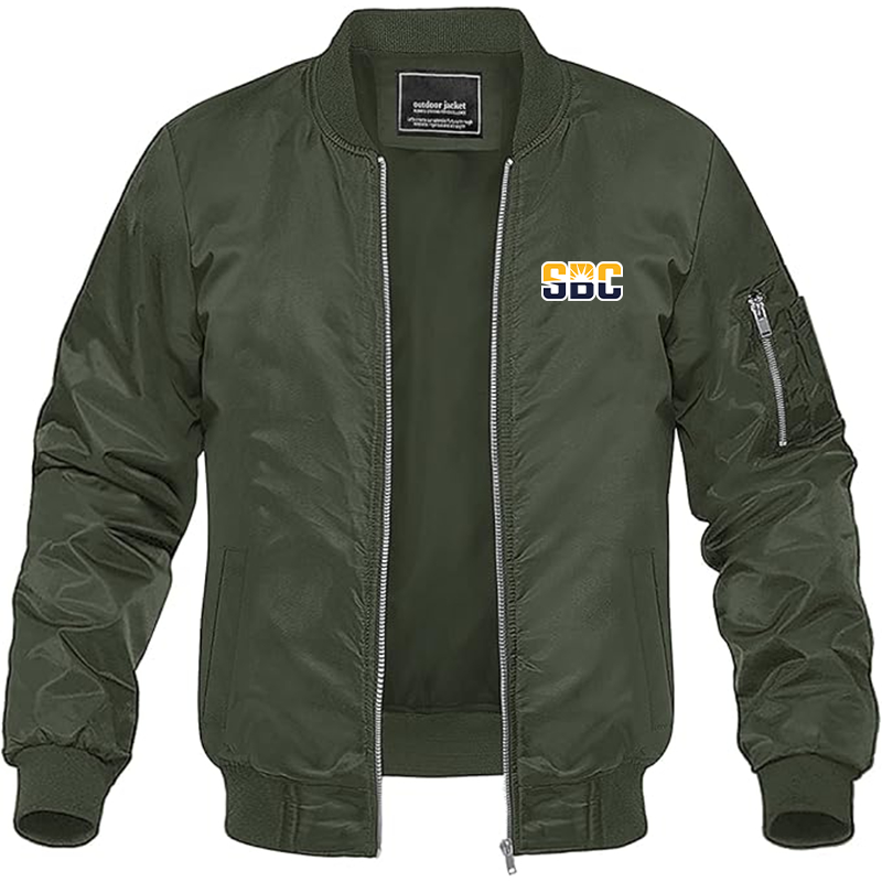 Men's Sun Belt Conference  Lightweight  Bomber Jacket Windbreaker Softshell Varsity Jacket Coat