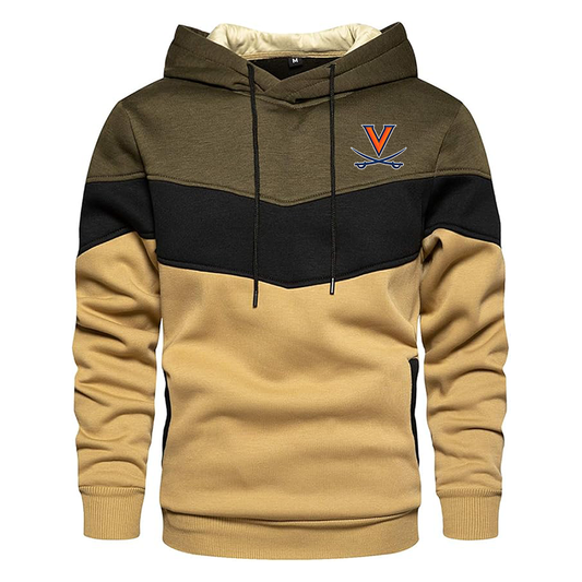 Men's  Virginia Cavaliers  Gesean  Novelty Color Block Pullover Fleece Hoodie Long Sleeve Casual
