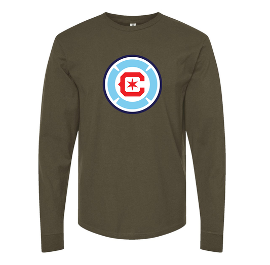 Youth Chicago fire Soccer Kids Long Sleeve T-Shirt