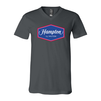 Men's Hampton by Hilton BELLA + CANVAS - Jersey V-Neck T-Shirt