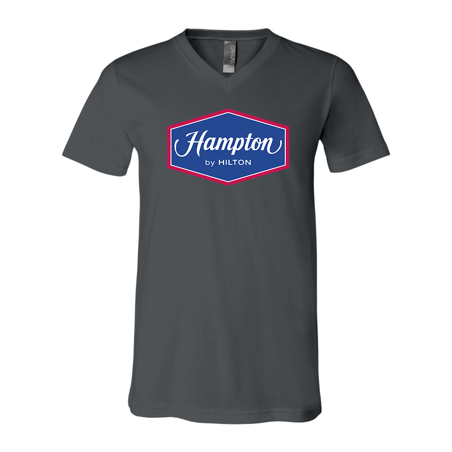 Men's Hampton by Hilton BELLA + CANVAS - Jersey V-Neck T-Shirt