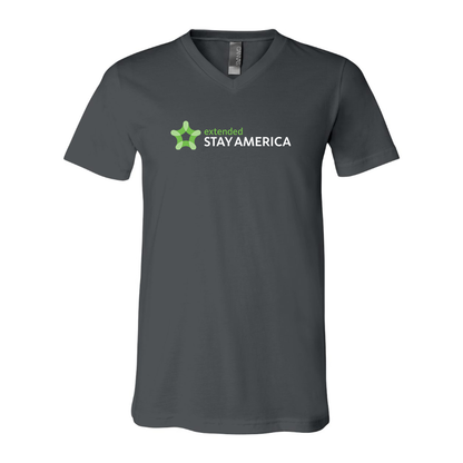 Men's Extended Stay America BELLA + CANVAS - Jersey V-Neck T-Shirt