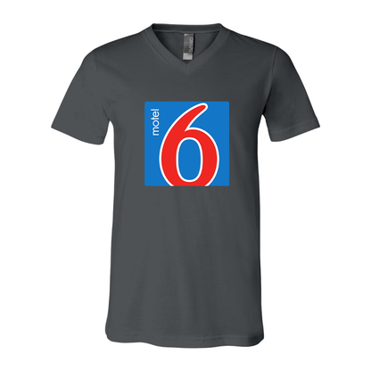 Men's Motel 6 BELLA + CANVAS - Jersey V-Neck T-Shirt