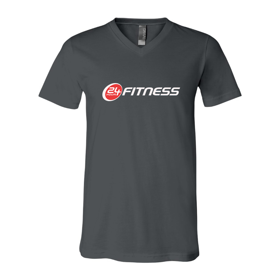 Men's 24 Hour Fitness BELLA + CANVAS - Jersey V-Neck T-Shirt