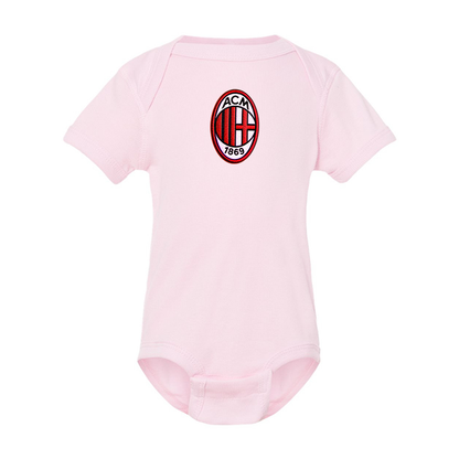 AC Milan Embroidered  Rabbit Skins Infant Baby Rib Bodysuit