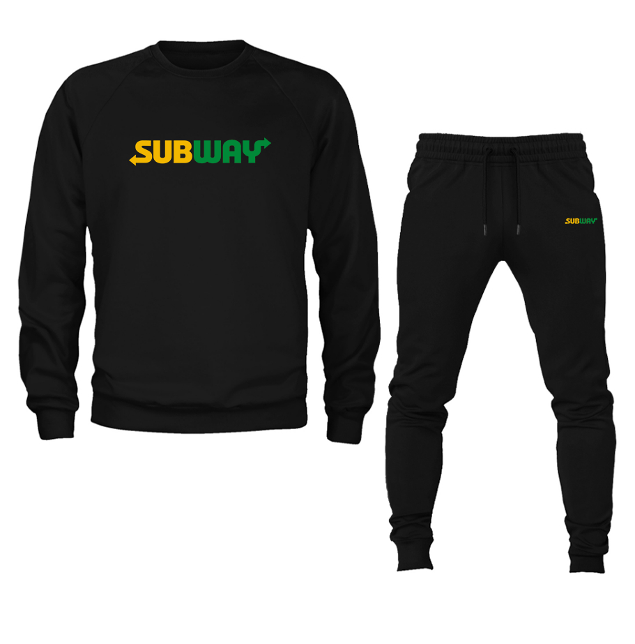 Men's Subway Crewneck Sweatshirt Joggers Suit