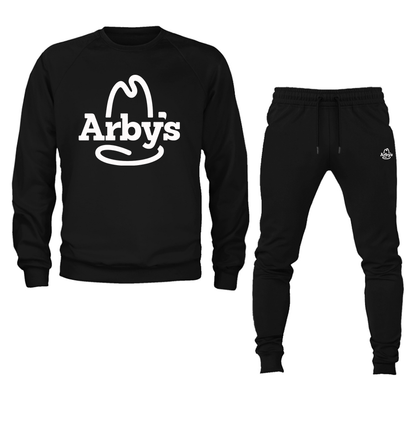 Men's Arby's Crewneck Sweatshirt Joggers Suit