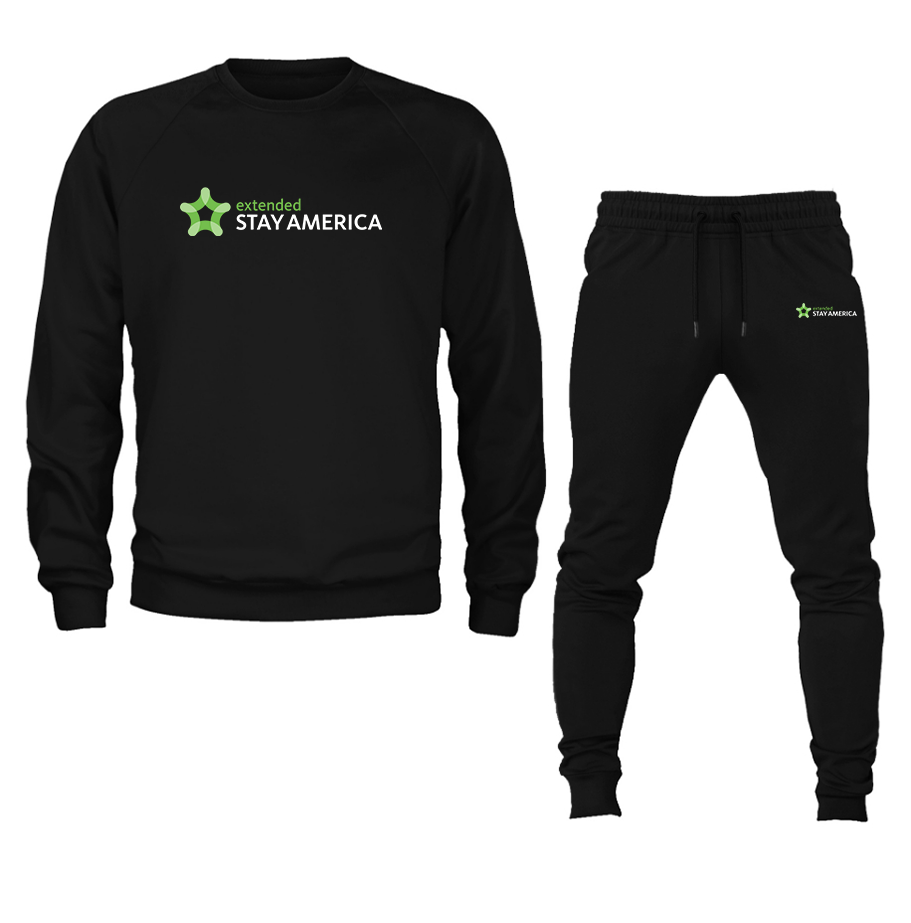 Men's Extended Stay America Crewneck Sweatshirt Joggers Suit