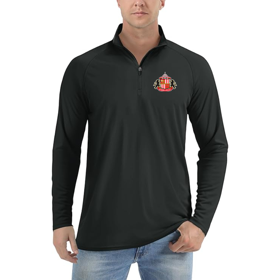 Men's  Sunderland AFC Soccer  Lightweight Quarter-Zip Athletic Shirt Long Sleeve