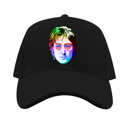 John Lennon Face Art Music Dad Baseball Cap Hat