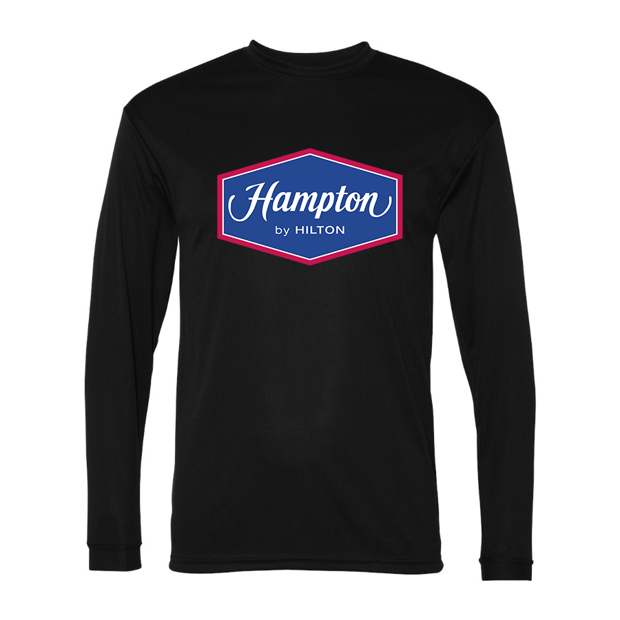 Men's Hampton by Hilton Polyester Long Sleeve T-Shirt