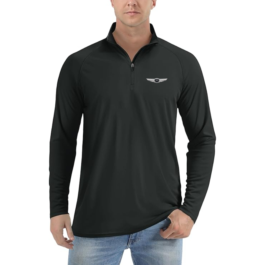 Men's Genesis Car Lightweight Quarter-Zip Athletic Shirt Long Sleeve Performance Wear