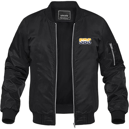 Men's Sun Belt Conference  Lightweight  Bomber Jacket Windbreaker Softshell Varsity Jacket Coat