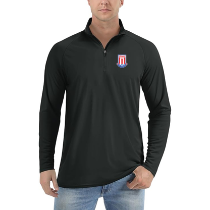 Men's Stoke City Soccer  Lightweight Quarter-Zip Athletic Shirt Long Sleeve