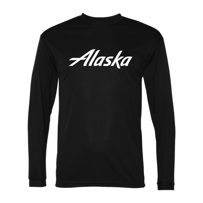 Men's Alaska Airline  Polyester Long Sleeve T-Shirt