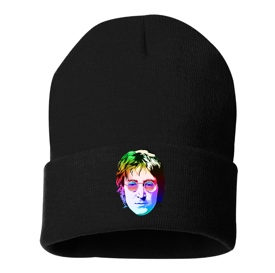 John Lennon Face Art Music Beanie Hat