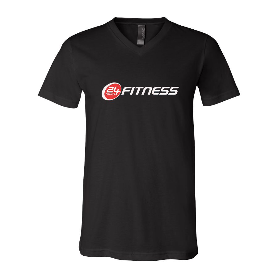 Men's 24 Hour Fitness BELLA + CANVAS - Jersey V-Neck T-Shirt