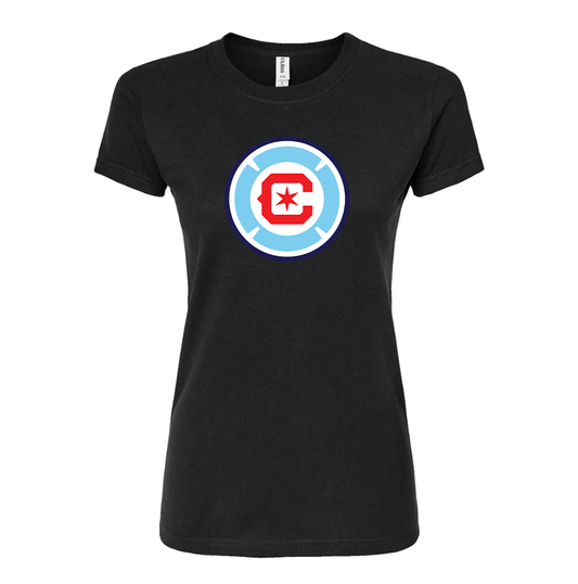 Women’s Chicago fire Soccer Round Neck T-Shirt