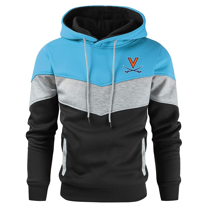 Men's (Design Here) Gesean  Novelty Color Block Pullover Fleece Hoodie Long Sleeve Casual