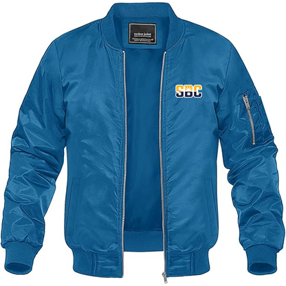 Men's Sun Belt Conference  Lightweight  Bomber Jacket Windbreaker Softshell Varsity Jacket Coat