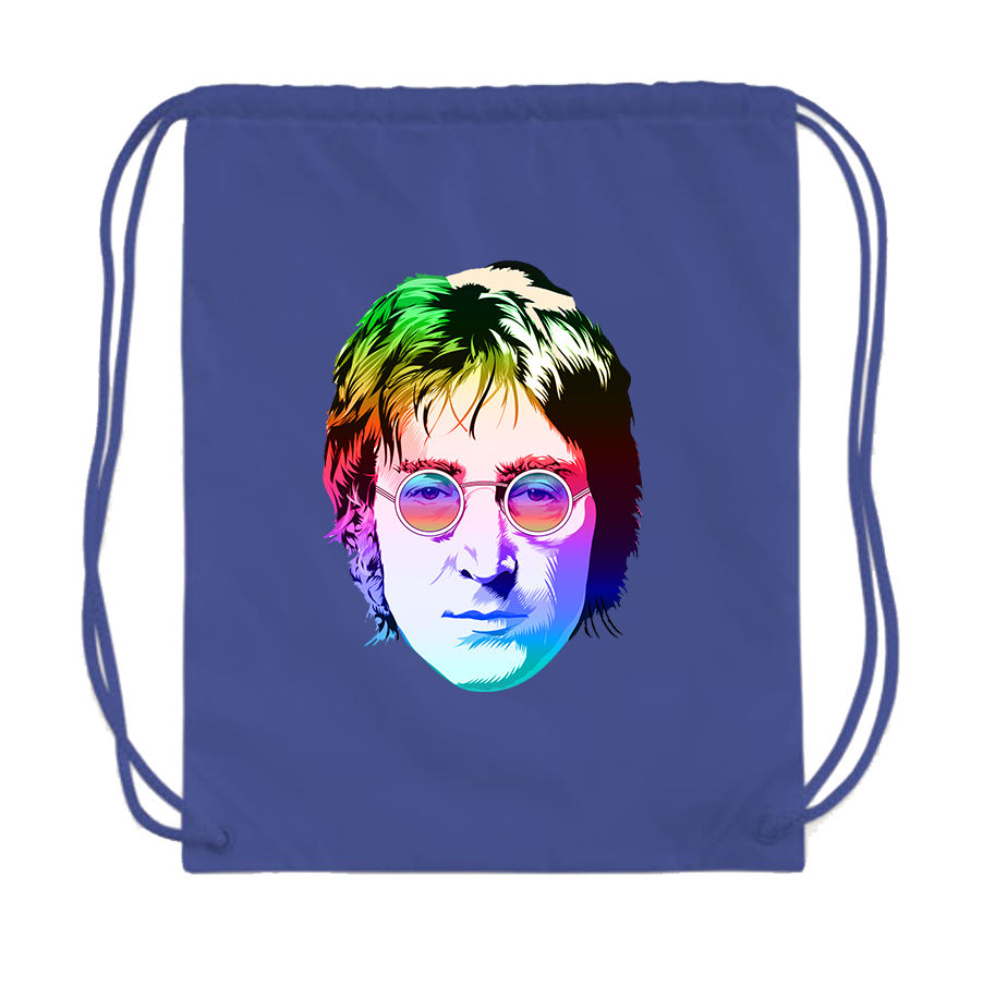 John Lennon Face Art Music Drawstring Bag