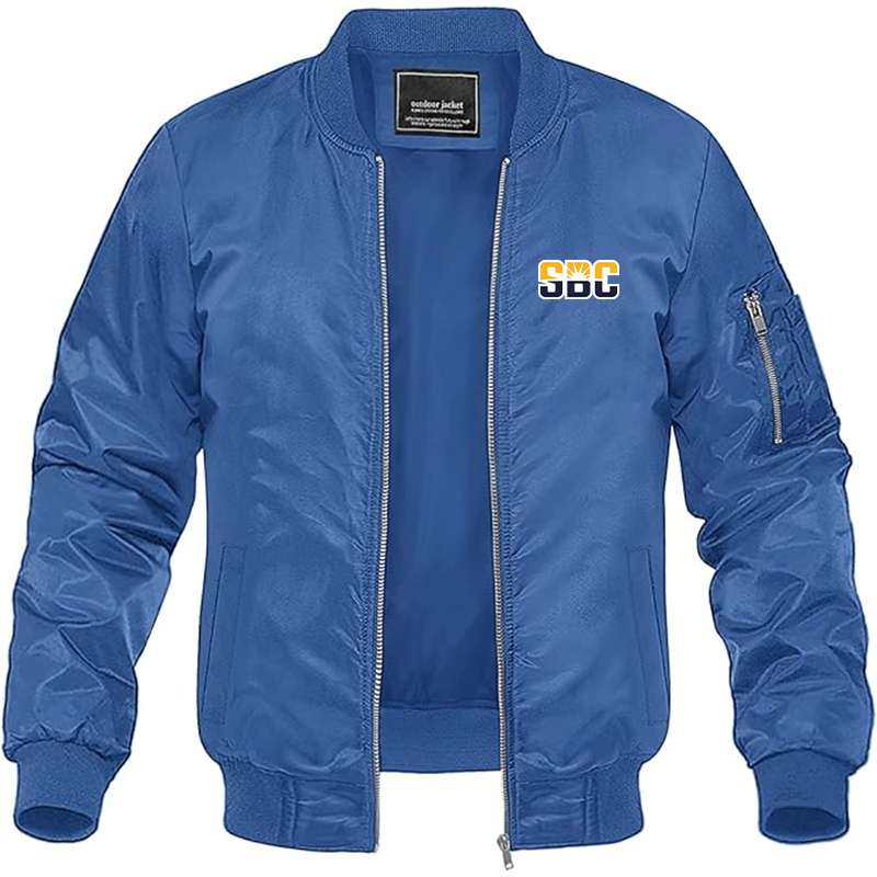 Men's Sun Belt Conference  Lightweight  Bomber Jacket Windbreaker Softshell Varsity Jacket Coat