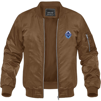 Men's Vancouver Whitecaps FC Lightweight Bomber Jacket Windbreaker Softshell Varsity Jacket Coat