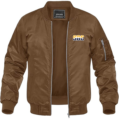Men's Sun Belt Conference  Lightweight  Bomber Jacket Windbreaker Softshell Varsity Jacket Coat