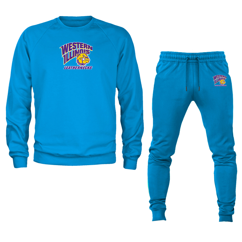 Men's Western Illinois Leathernecks Crewneck Sweatshirt Joggers Suit