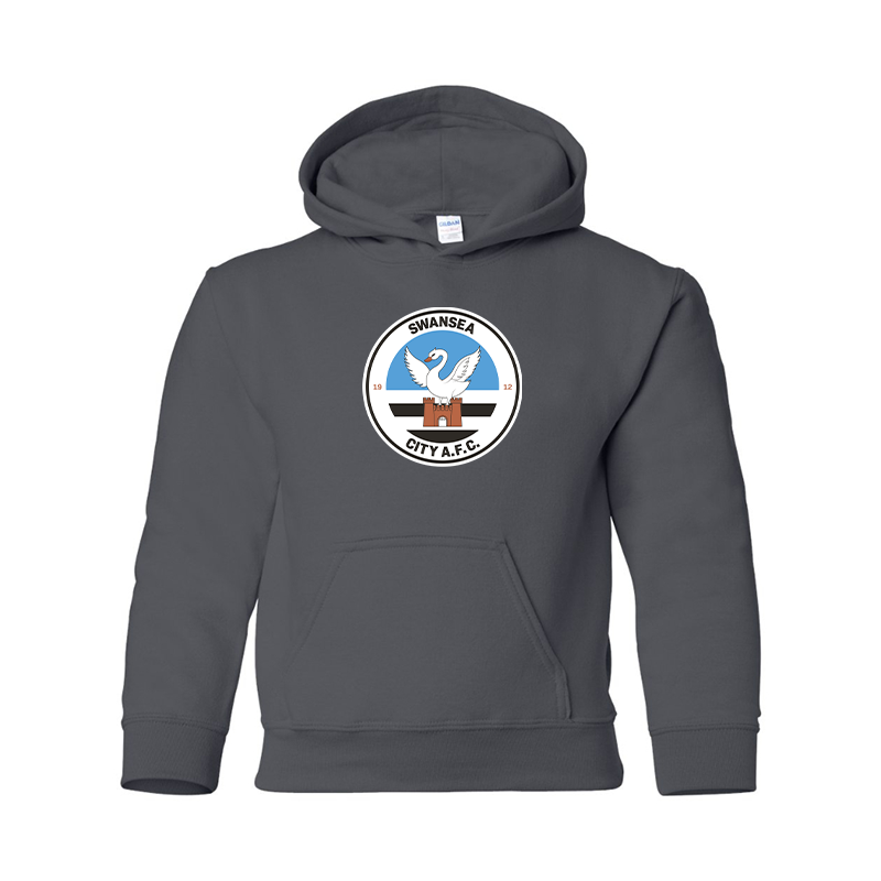 Youth Swansea City Soccer Gildan Heavy Blend  Hooded Sweatshirt