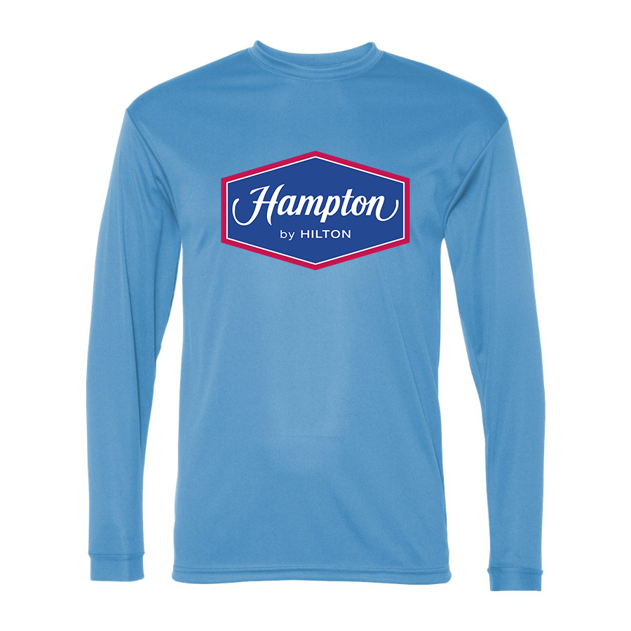 Men's Hampton by Hilton Polyester Long Sleeve T-Shirt