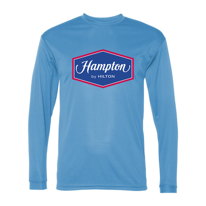 Men's Hampton by Hilton Polyester Long Sleeve T-Shirt