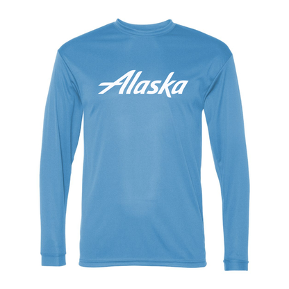 Men's Alaska Airline  Polyester Long Sleeve T-Shirt