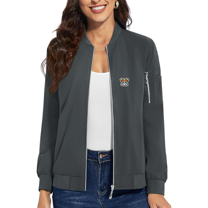 Women's Straw Hat  Premium Bomber Jacket with Polished Detailing and Functional Sleeve Pocket Modern Luxury Outerwear