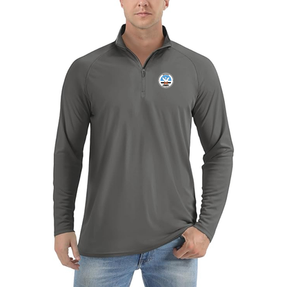 Men's Swansea City Soccer Lightweight Quarter-Zip Athletic Shirt Long Sleeve