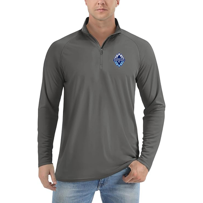Men's  Vancouver Whitecaps FC Lightweight Quarter-Zip Athletic Shirt Long Sleeve