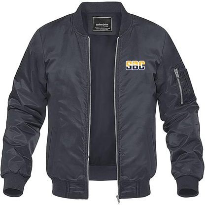 Men's Sun Belt Conference  Lightweight  Bomber Jacket Windbreaker Softshell Varsity Jacket Coat