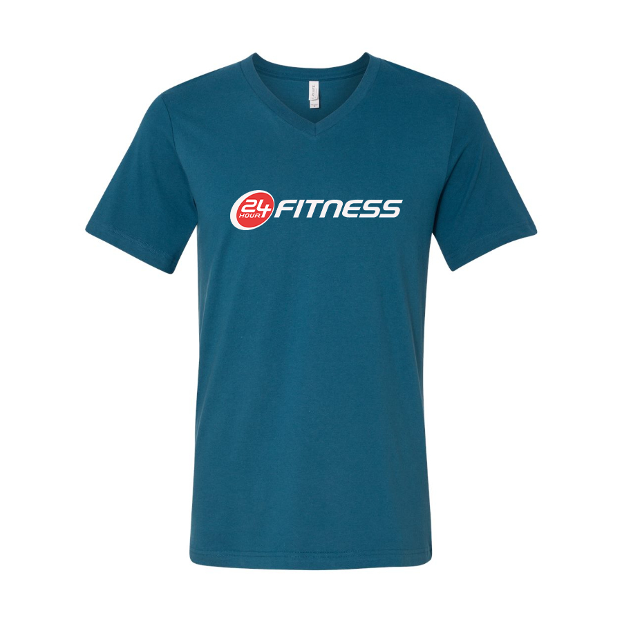 Men's 24 Hour Fitness BELLA + CANVAS - Jersey V-Neck T-Shirt