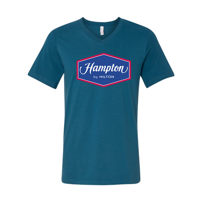 Men's Hampton by Hilton BELLA + CANVAS - Jersey V-Neck T-Shirt