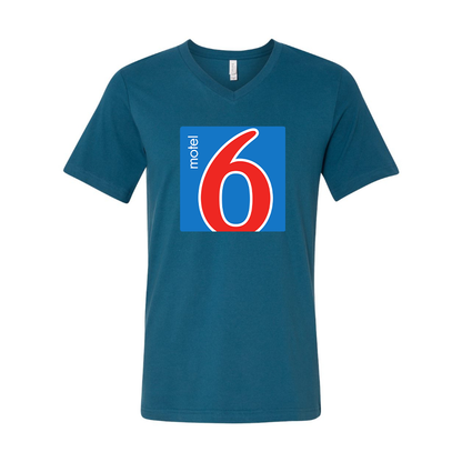 Men's Motel 6 BELLA + CANVAS - Jersey V-Neck T-Shirt