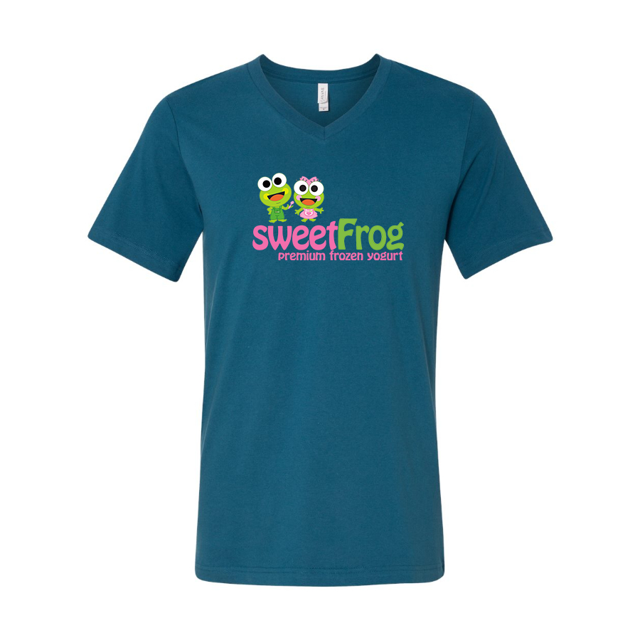 Men's Sweet Frog Frozen BELLA + CANVAS - Jersey V-Neck T-Shirt